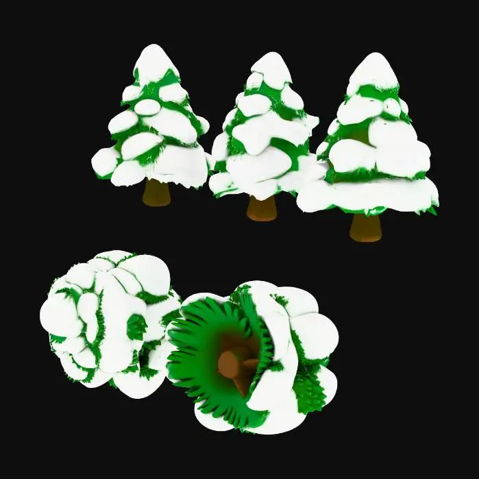 3D model for Snowy Tree