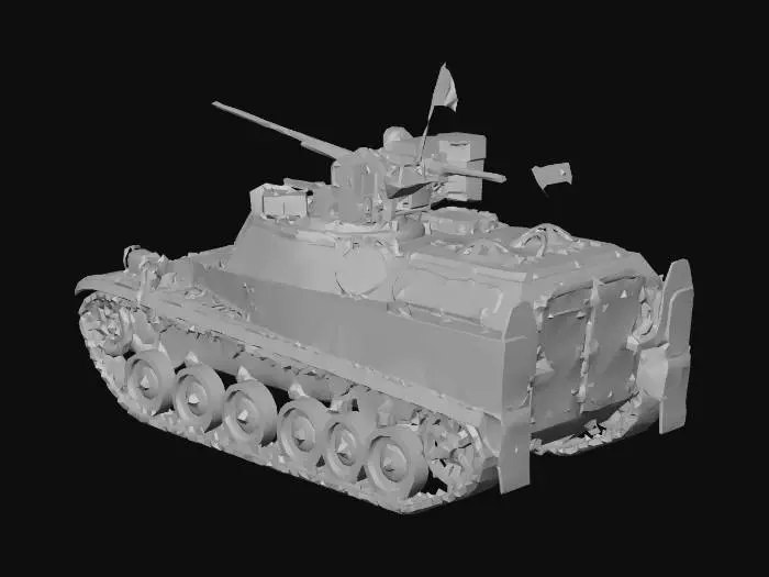 3D model for Camouflaged Main Battle Tank