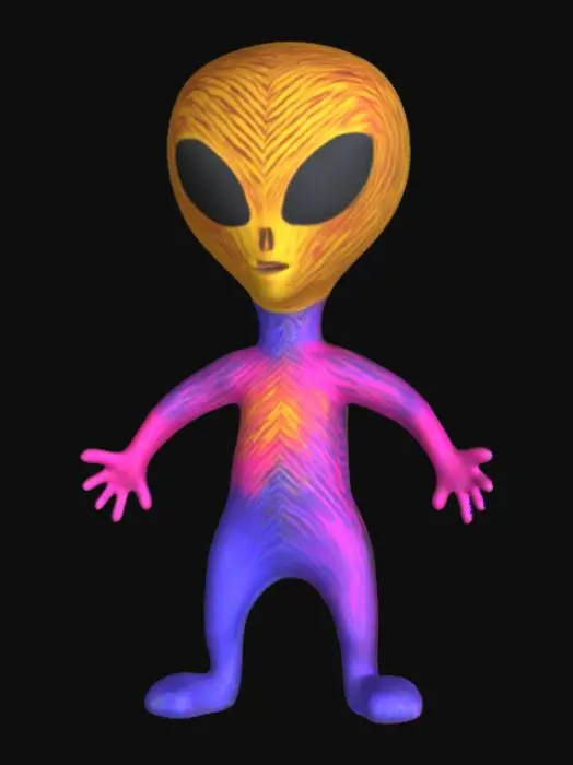3D model for Alien Colors Mix, #SketchTo3D#