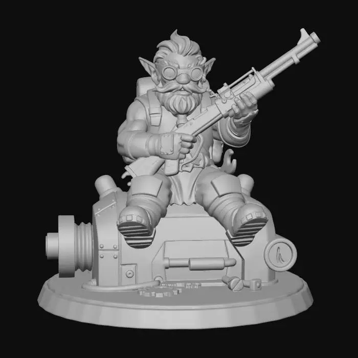 3D model for Steampunk Gnome Engineer