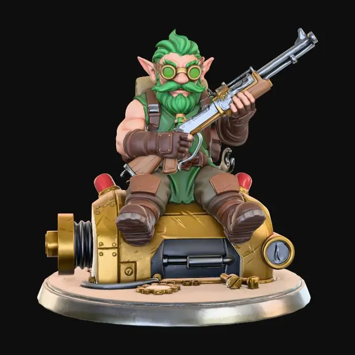 3D model for Steampunk Gnome Engineer