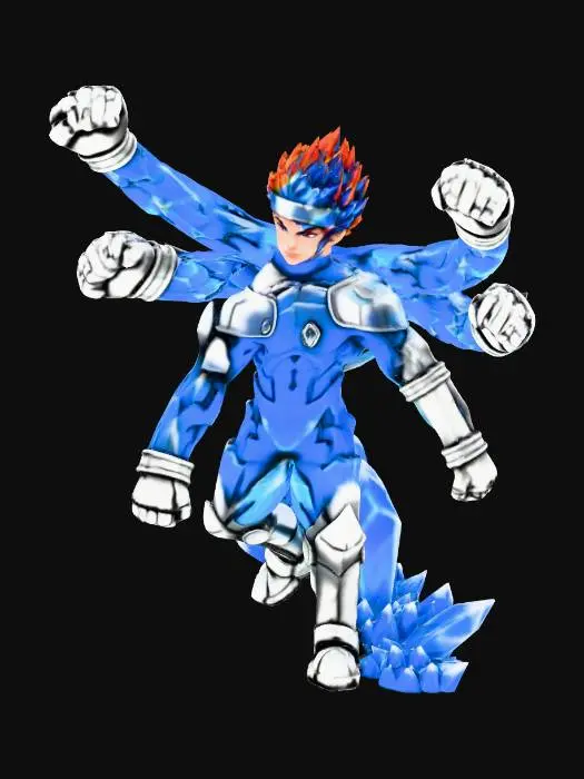 3D model for Crystal Warrior