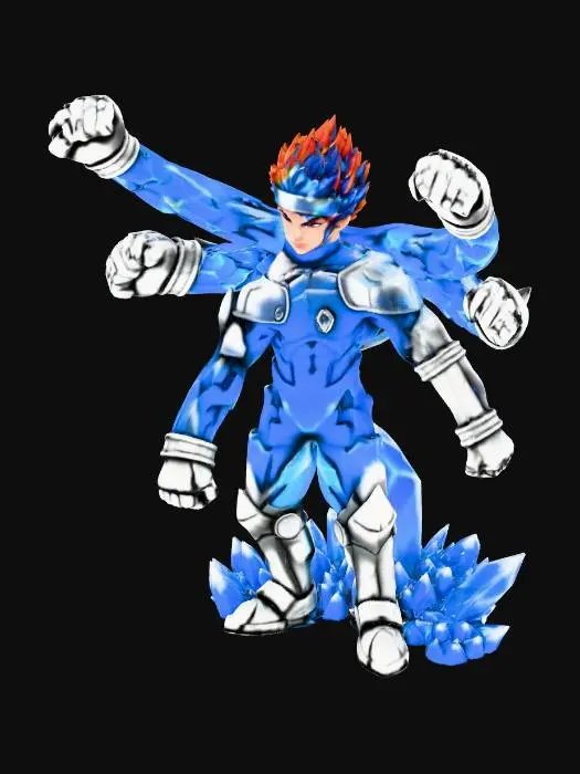 3D model for Crystal Warrior