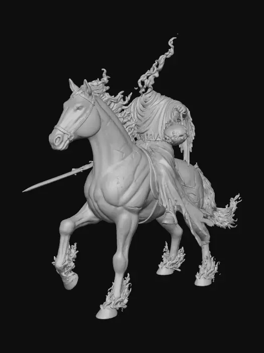 3D model for Headless horseman on his horse from hell