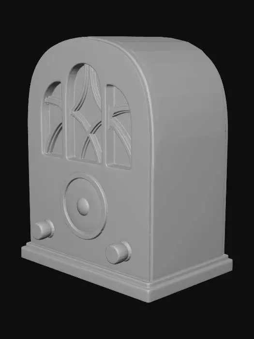3D model for Vintage Wooden Radio