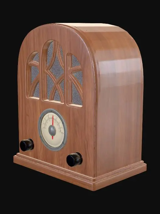 3D model for Vintage Wooden Radio