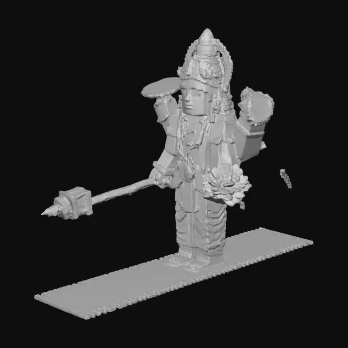 3D model for Blue Deity with Lotus and Disk