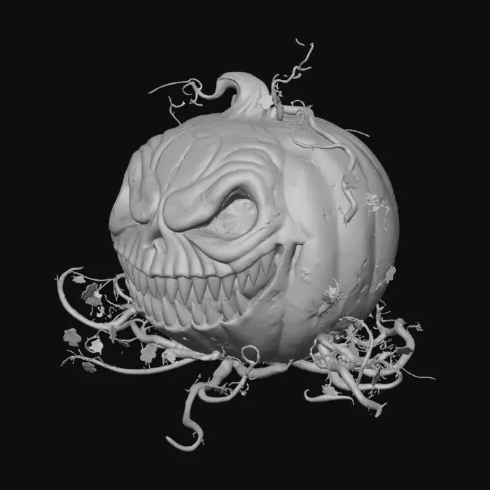 3D model for horror pumpkin