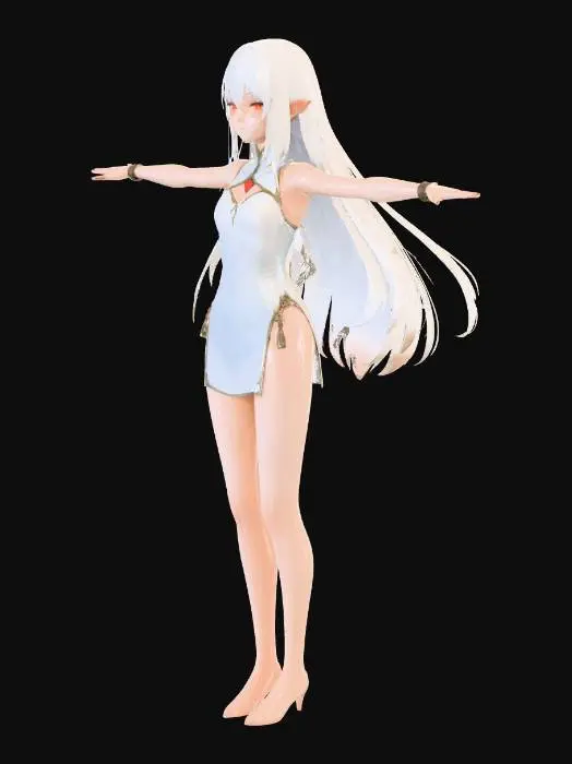 3D model for Crimson Gaze in White
