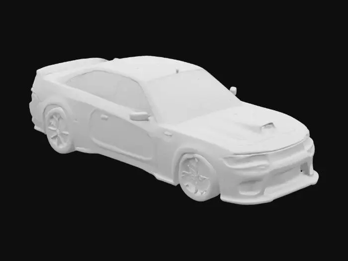 3D model for Dodge 2023 charger scat pack wide body dark gray 