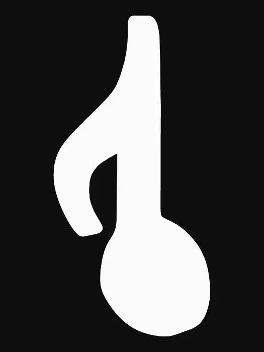 3D model for 3d Music note flattened