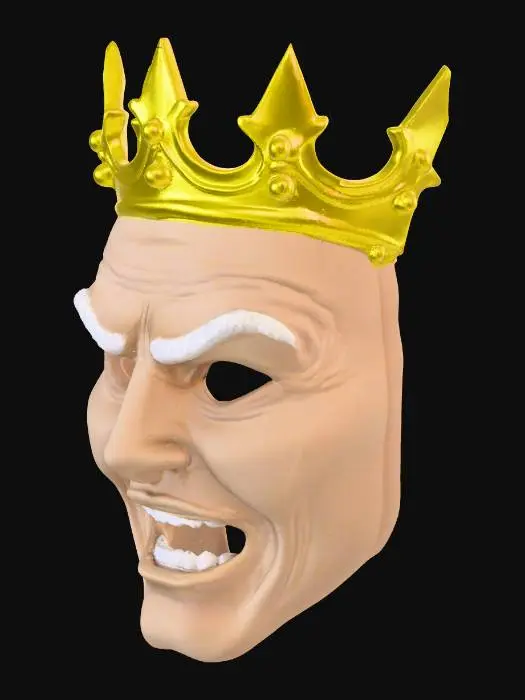 3D model for a human face mask representing the sin of pride


