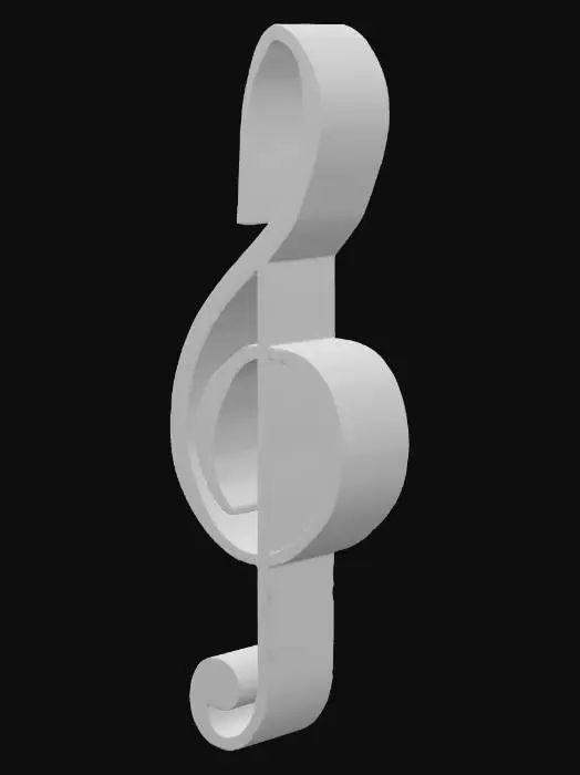 3D model for Treble Clef Icon
