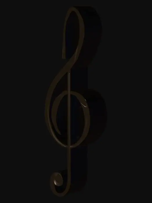 3D model for Treble Clef Icon