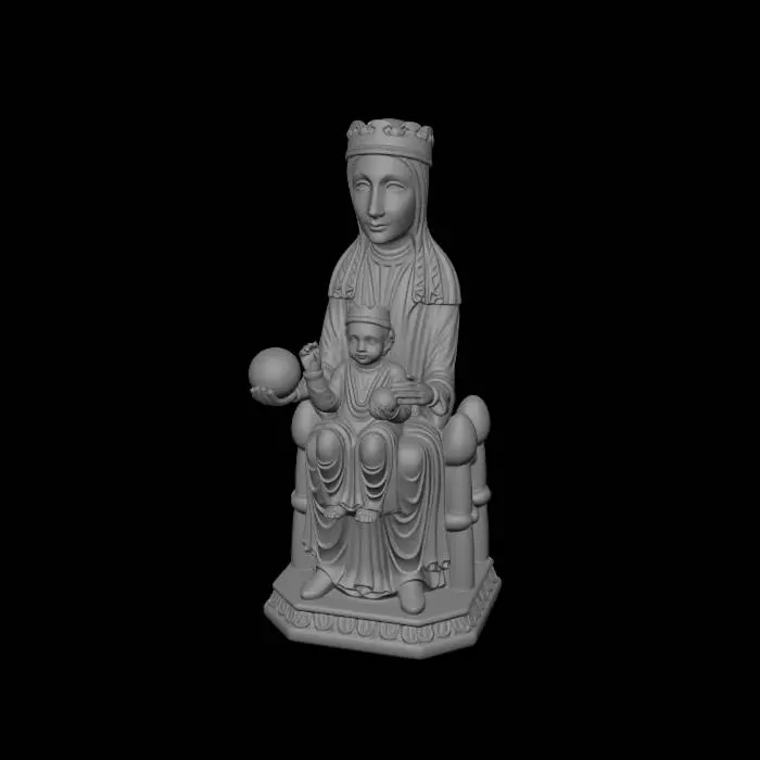3D model for Golden Madonna and Child on a Throne