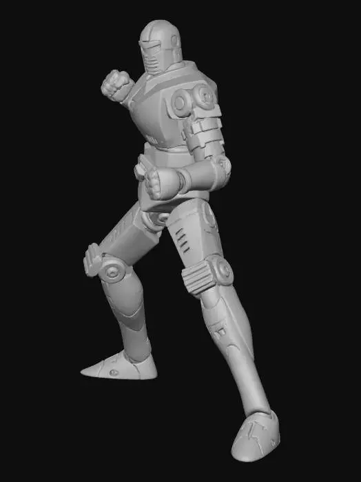 3D model for Red Robot Warrior