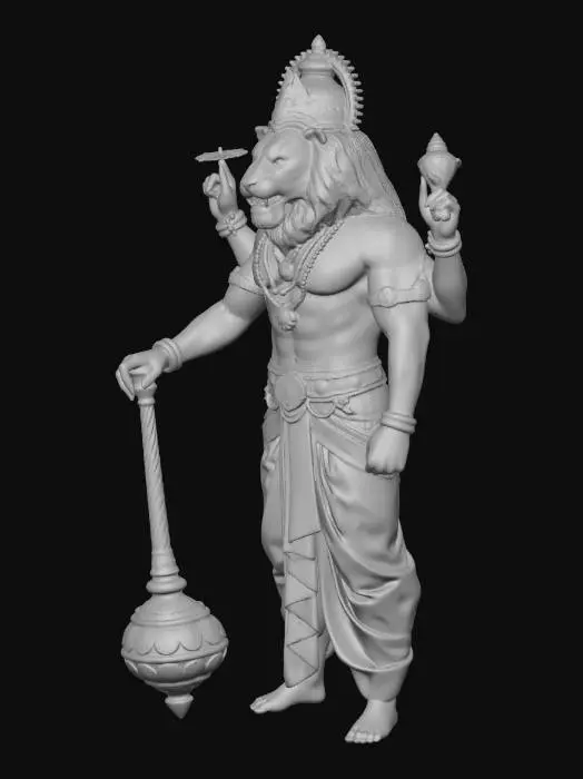 3D model for Narasimha the Lion Avatar
