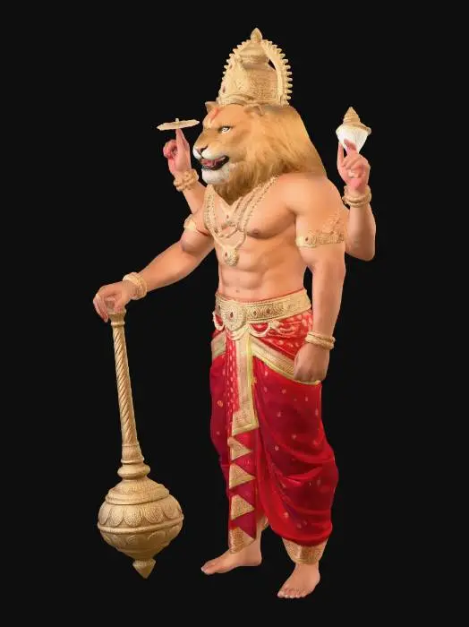 3D model for Narasimha the Lion Avatar