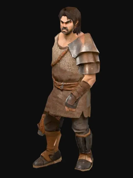 3D model for Warrior with Club