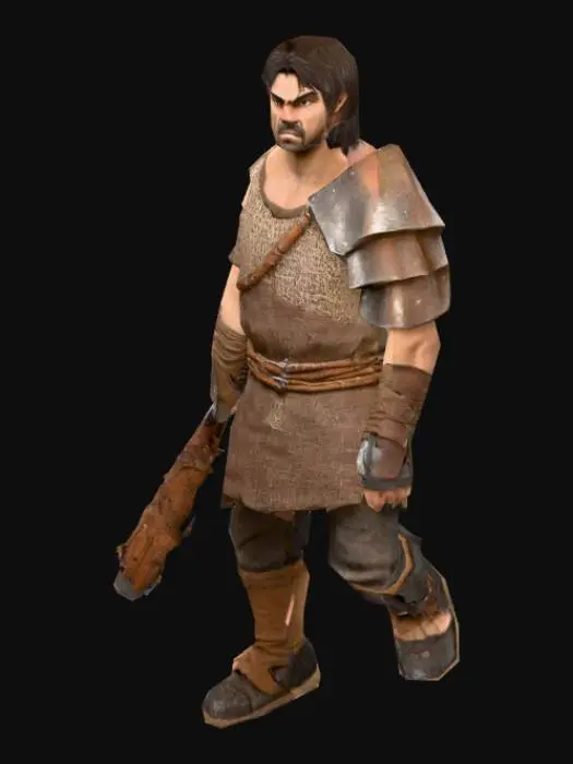 3D model for Warrior with Club