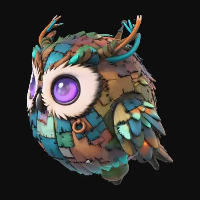 3D model for Patchwork Owl