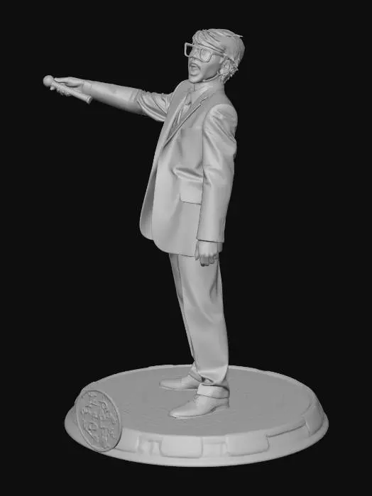 3D model for Stage Performer in a Three-Piece Suit