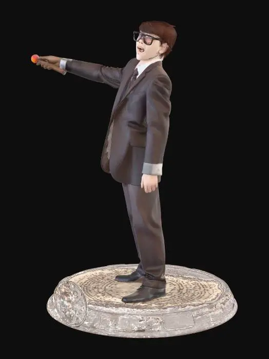 3D model for Stage Performer in a Three-Piece Suit