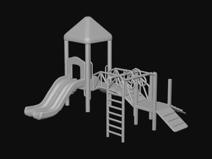 3D model for Colorful Plastic Playground Structure