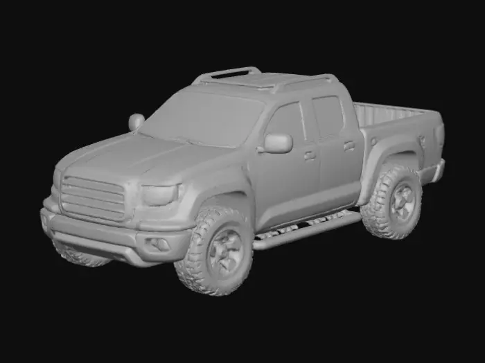 3D model for Blue Pickup Illustration