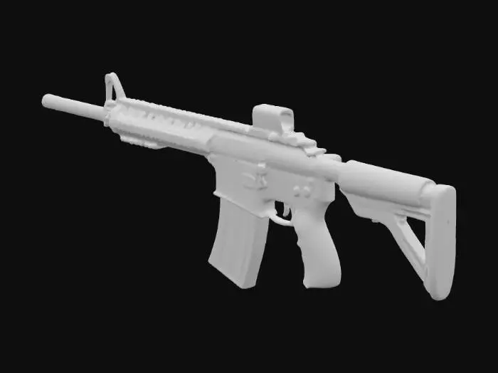 3D model for dark green/military color. Gun