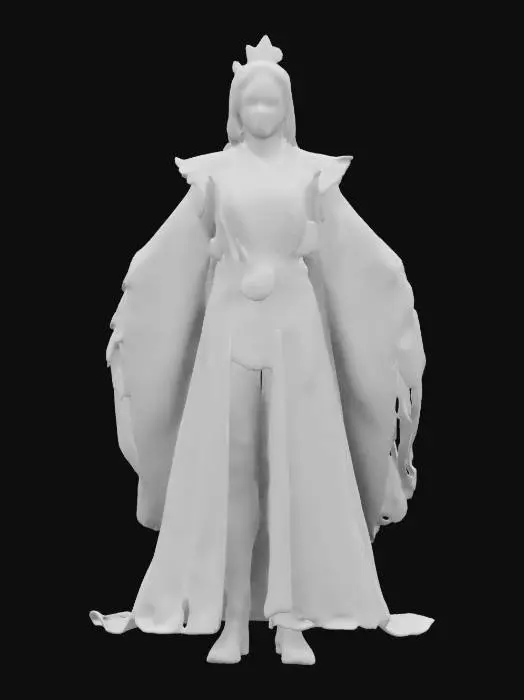 3D model for White Robe Warrior