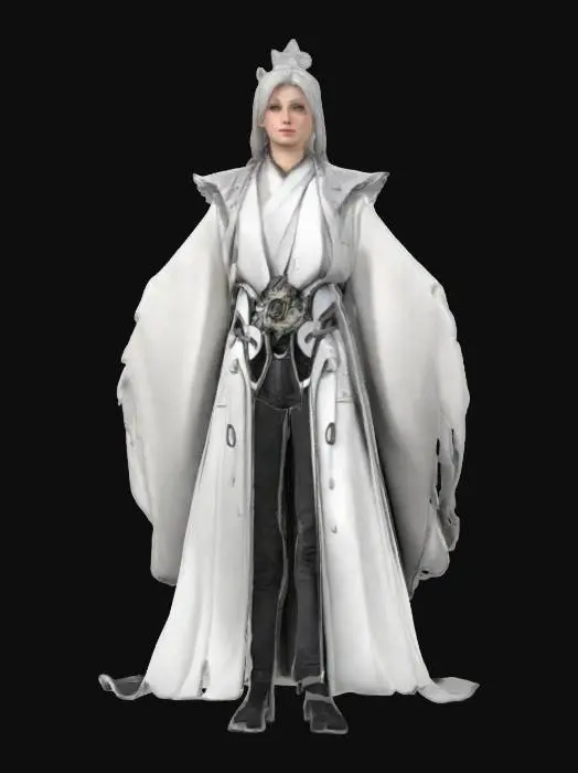 3D model for White Robe Warrior