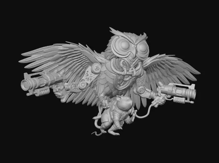 3D model for Clockwork Owl and the Astronaut Mouse