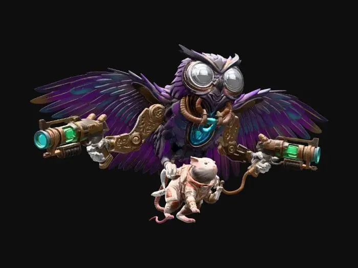 3D model for Clockwork Owl and the Astronaut Mouse