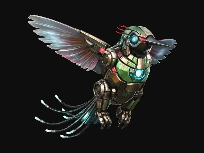 3D model for Mecha Neon Raven