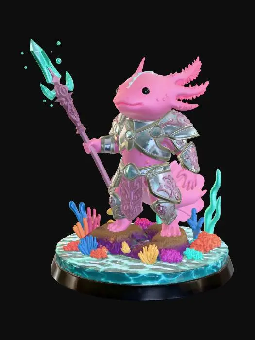 3D model for Coral Knight of the Crystal Trident