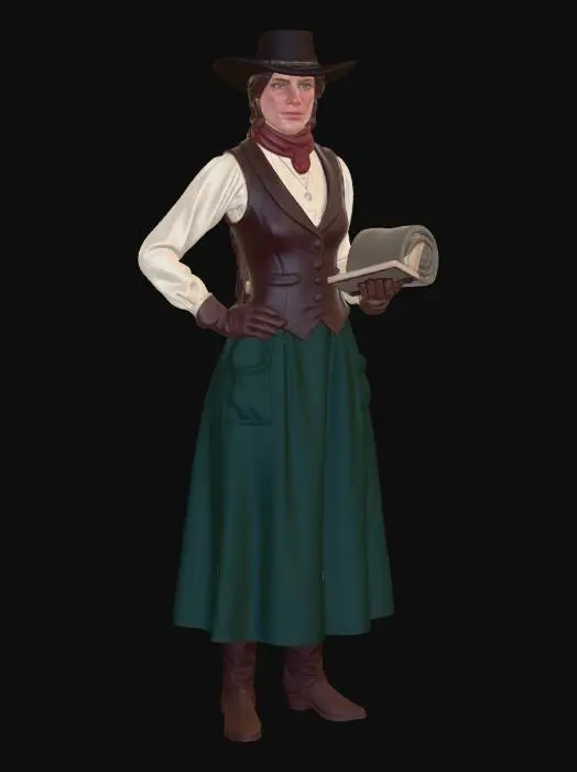 3D model for The Bookish Cowgirl
