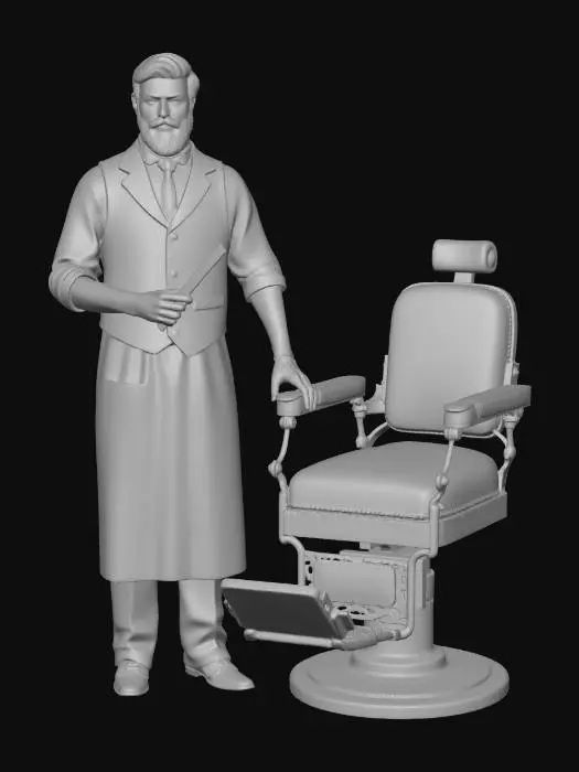 3D model for Vintage Barber Portrait
