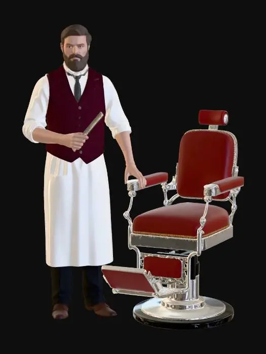 3D model for Vintage Barber Portrait