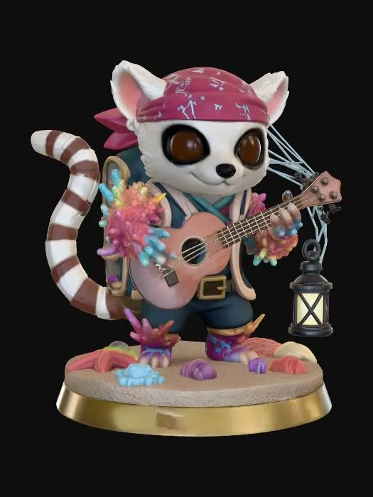 3D model for Red Panda Bard on the Beach