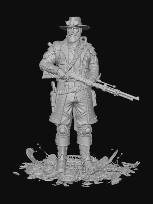 3D model for Gilded Gunslinger of the Arcane Forge
