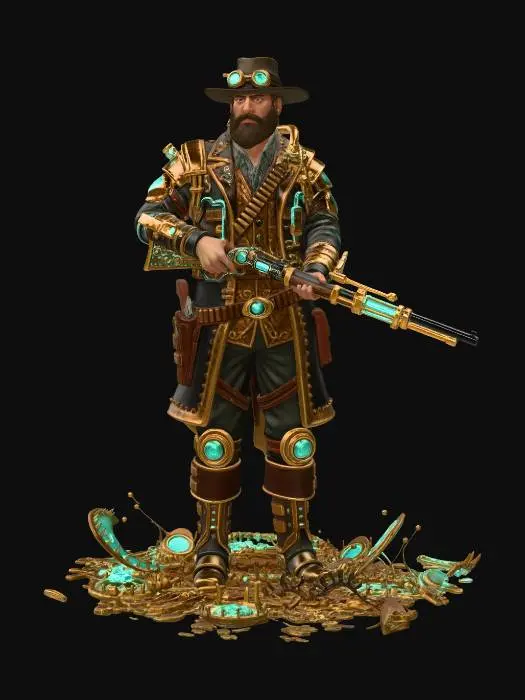 3D model for Gilded Gunslinger of the Arcane Forge