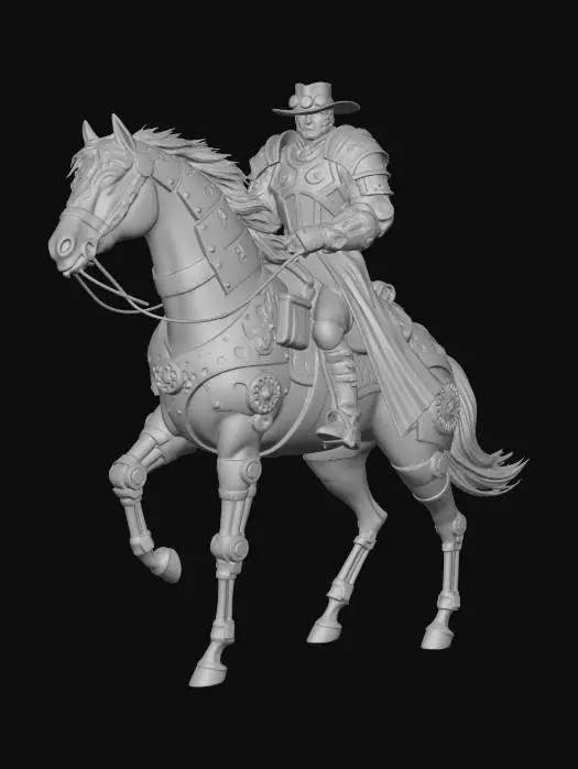 3D model for Steampunk Cavalier