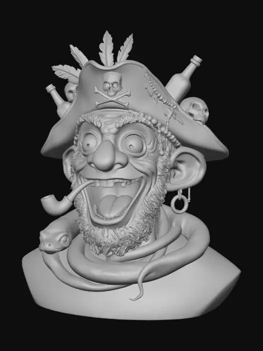 3D model for Captain Monkeybeard