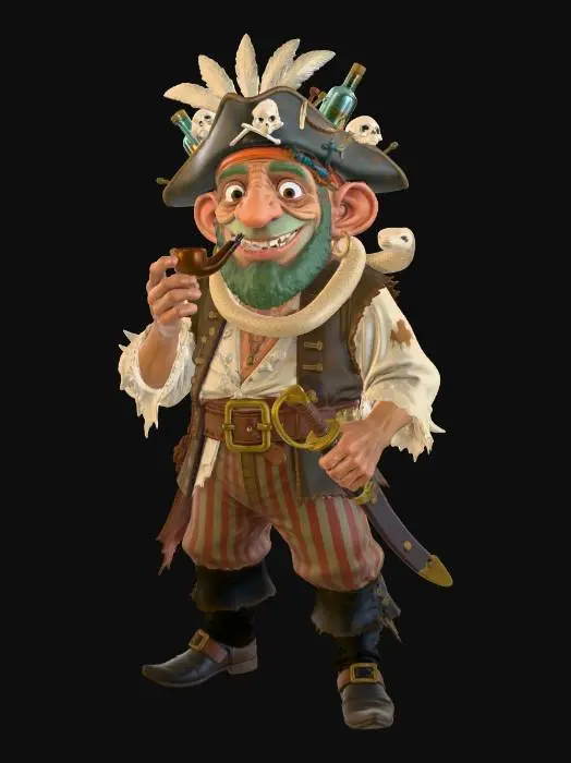 3D model for Captain Pipebeard