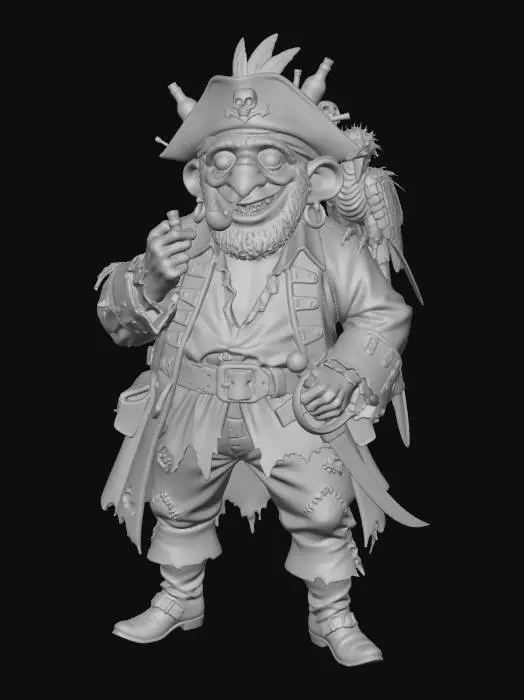3D model for Captain Squawkbeard