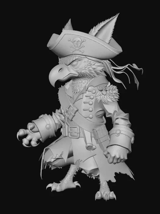 3D model for Captain Ironclaw