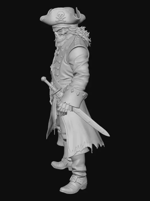 3D model for Pirate+captain