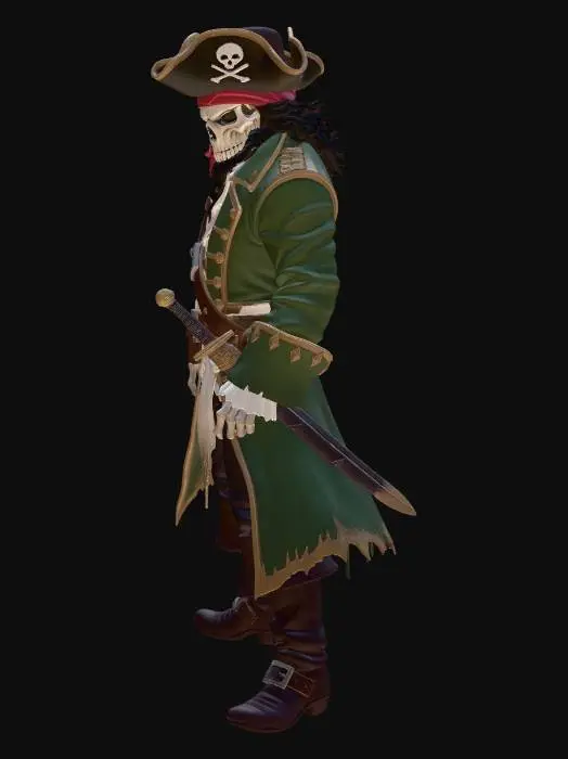 3D model for Pirate+captain