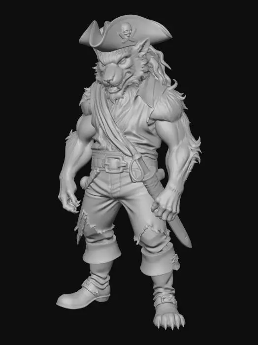 3D model for Captain Lupine